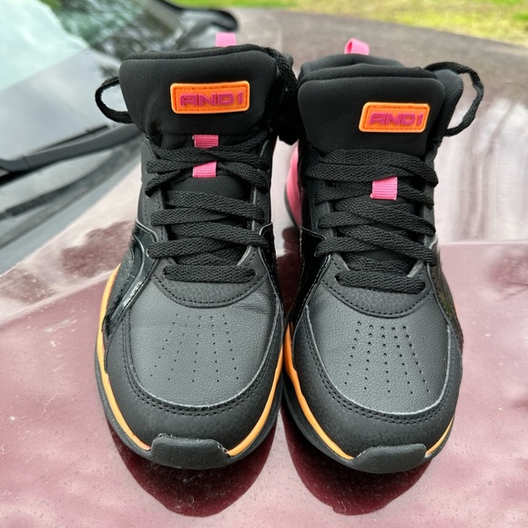 Black And1 shoes with pink and orange. Size 8 - Picture 1 of 9